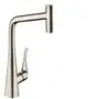 Hansgrohe-HG-Spueltischmischer-320-Metris-Select-M71-Ausziehauslauf-1jet-sBox-steel-73803800 gallery number 1